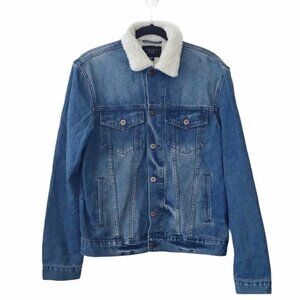 TRIOT Los Angeles Denim Faux Sherpa Jean Jacket